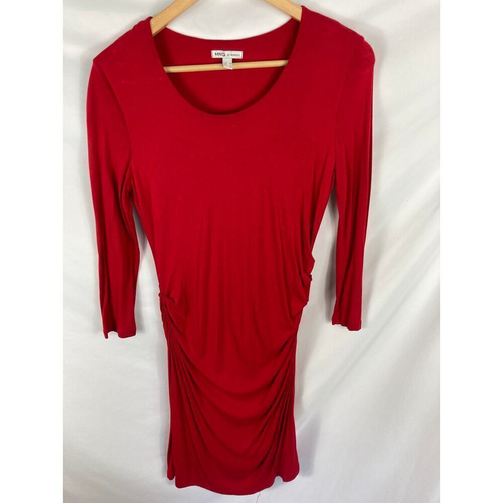 MNG by Mango Gathered Side Bodycon Dress Size Small